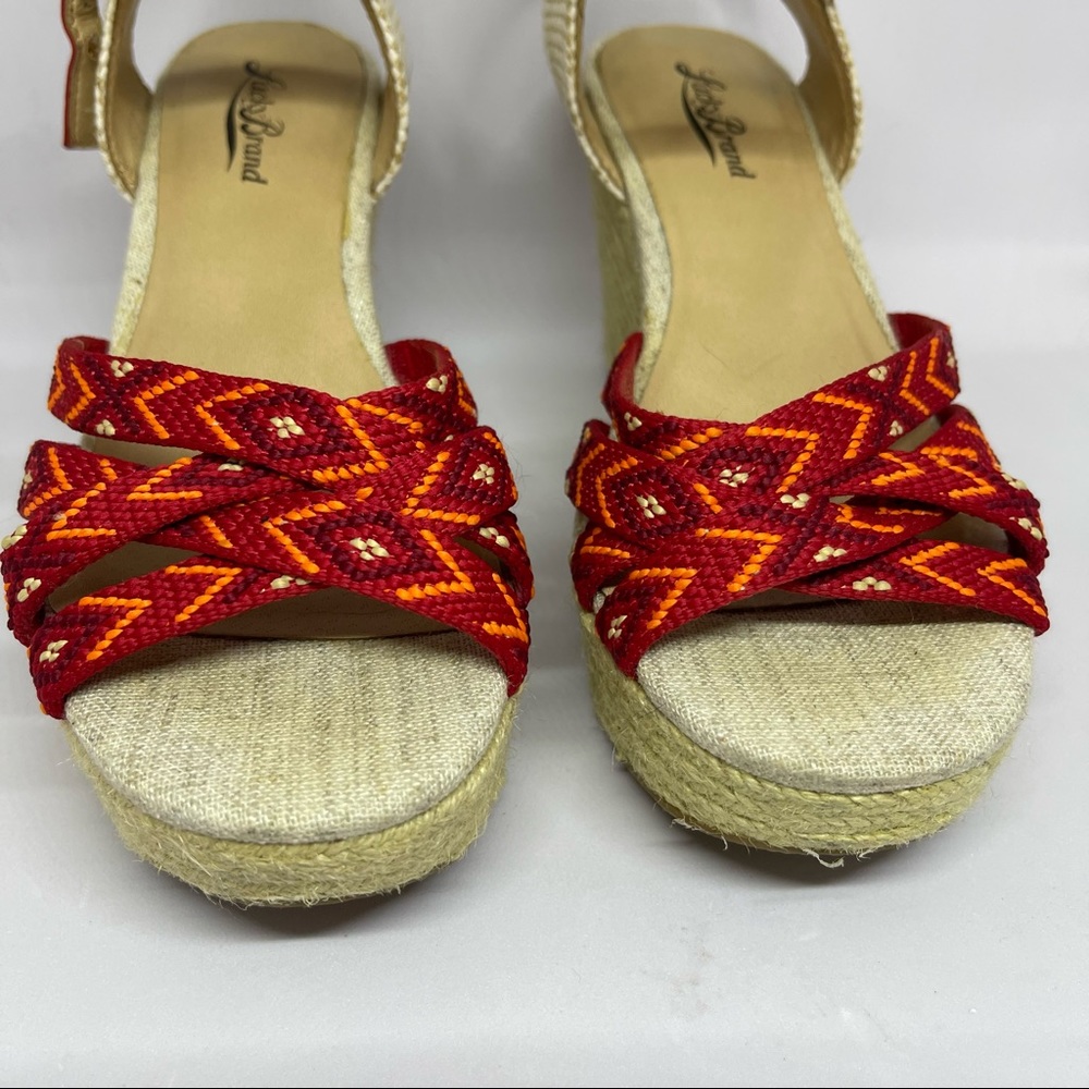 Lucky Brand Woven Strap Platform Espadrille Wedges - Picture 6 of 11
